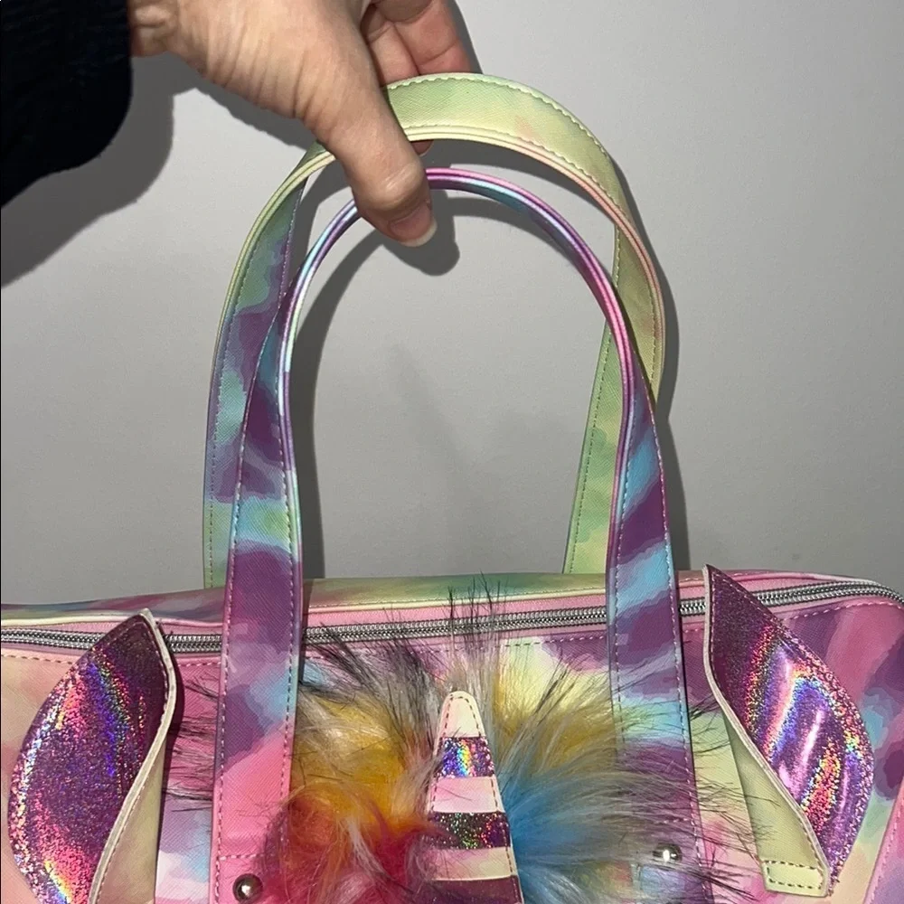 Tye dye Unicorn duffel Bag with detachable strap